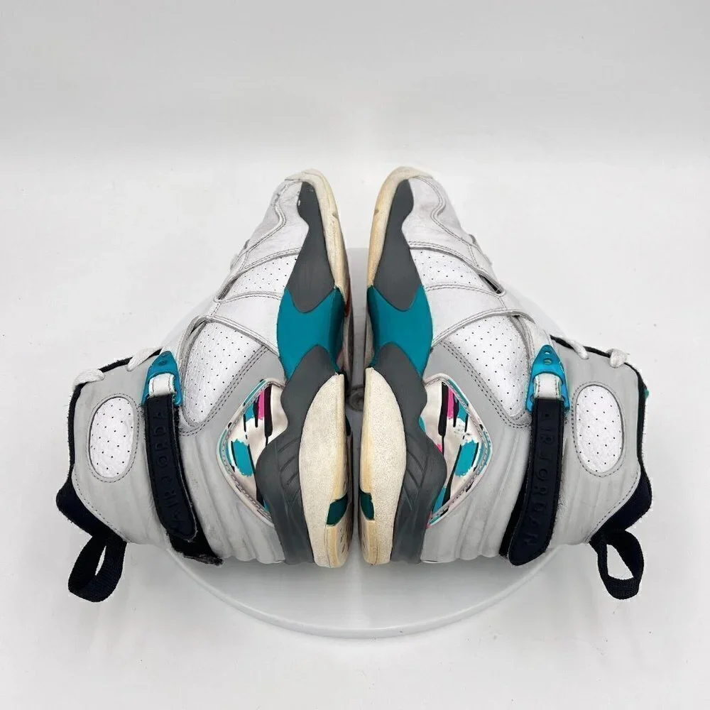 Nike Air Jordan 8 Retro Youth Size 7.5 Women 9 305368-113 South Beach Shoes